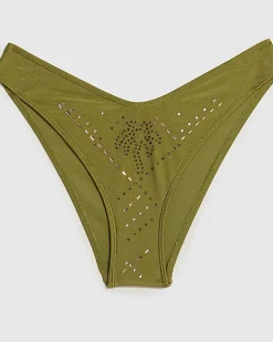 Khaki Diamante Bikini Bottom