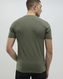 Khaki Essential Muscle Fit Stretch T-Shirt