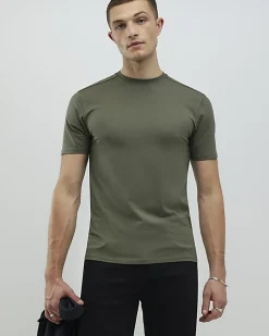 Khaki Essential Muscle Fit Stretch T-Shirt