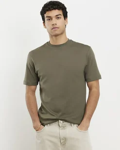 Khaki Essential Slim Fit Midweight T-Shirt