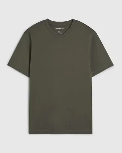 Khaki Essential Slim Fit V Neck T-Shirt