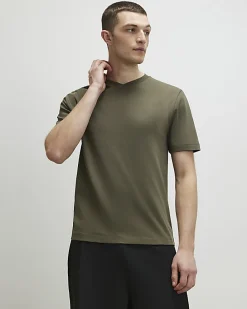 Khaki Essential Slim Fit V Neck T-Shirt