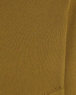 Khaki Linen Blend Asymmetric Knit Jumper