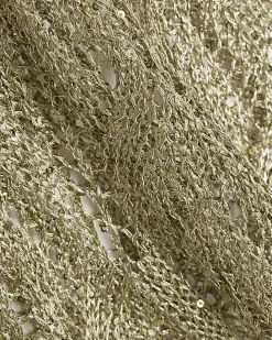 Khaki Metallic Knit Tunic Beach Dress