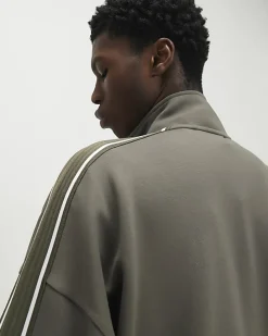 Khaki Oversized Fit Monogram Tracksuit Jacket