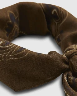 Khaki Paisley Bandana
