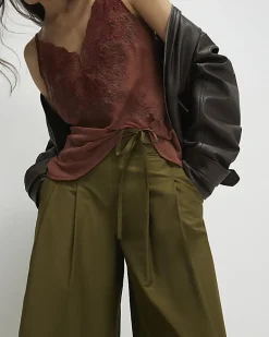 Khaki Poplin Culottes