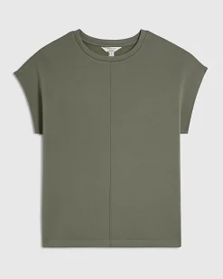 Khaki Premium Twill Short Sleeve Top