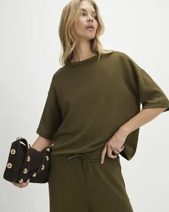 Khaki Premium Whipstitch T-Shirt