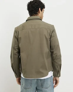 Khaki Regular Fit Classic Overshirt
