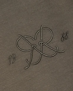 Khaki Regular Fit Monogram Zipped Shacket