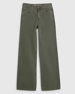 Khaki Relaxed Straight Jeans
