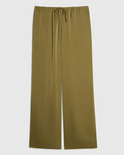 Khaki Satin Trousers