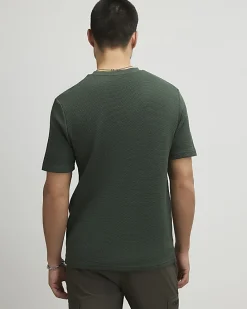 Khaki Slim Fit Textured Heavyweight T-Shirt