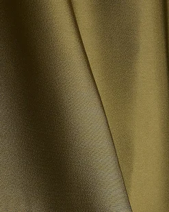 Khaki Tuck Hem Satin T-Shirt