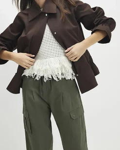 Khaki Utility Cargo Cuffed Joggers