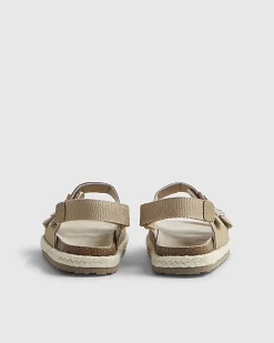 Mini Boys Beige Footbed Sandals