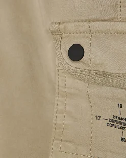 Mini Boys Beige Twill Cargo Shorts