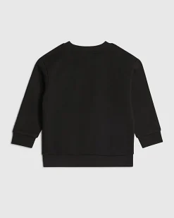 Mini Boys Black Crest Sweatshirt
