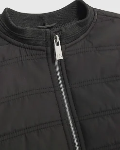 Mini Boys Black Hooded Hybrid Jacket