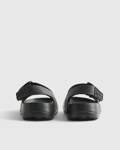 Mini Boys Black Moulded Double Strap Sliders