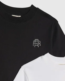 Mini Boys Black RR Pack Of 2 T-Shirts