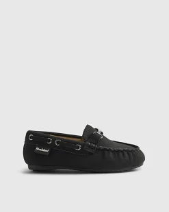 Mini Boys Black Snaffle Loafers