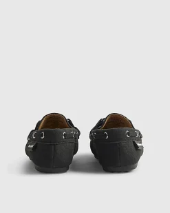Mini Boys Black Snaffle Loafers