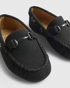 Mini Boys Black Snaffle Loafers