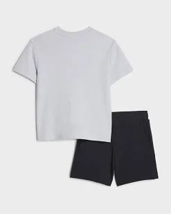 Mini Boys Blue Essentialism T-Shirt Set
