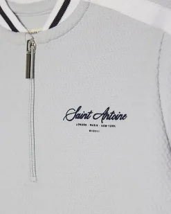 Mini Boys Blue Slim Fit Baseball Polo Set