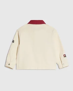Mini Boys Cream Badge Shacket