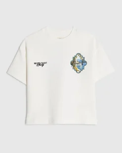 Mini Boys Cream Oversized Amalfi T-Shirt