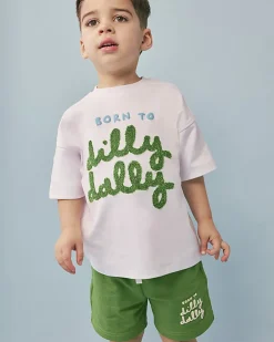 Mini Boys Green Abbie Rosie Dilly Dally Set