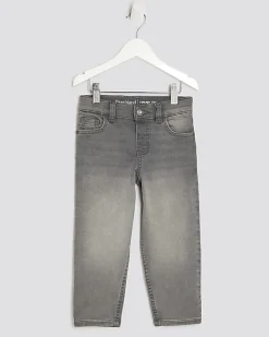 Mini Boys Grey Stretch Slim Jeans