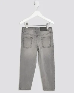 Mini Boys Grey Stretch Slim Jeans
