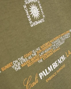 Mini Boys Khaki Palm Beach T-Shirt Set