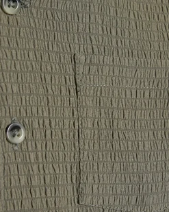 Mini Boys Khaki Textured Shirt Set