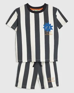 Mini Boys Navy Abbie Rosie Striped Set