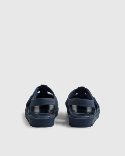 Mini Boys Navy Caged Jelly Sandals