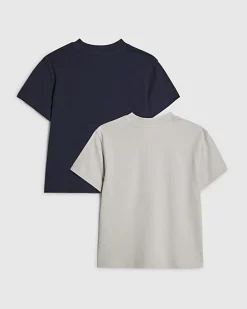 Mini Boys Navy RI Pack Of 2 T-Shirts