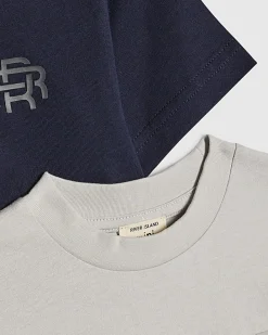 Mini Boys Navy RI Pack Of 2 T-Shirts