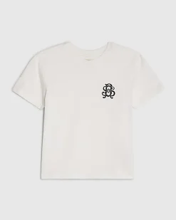 Mini Boys White Crest T-Shirt