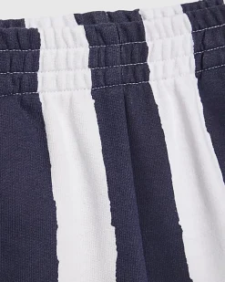 Mini Boys White Dino Striped T-Shirt Set