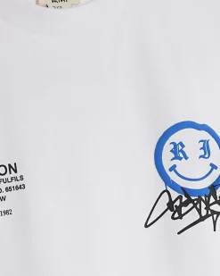 Mini Boys White Grafitti Smile T-Shirt