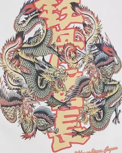 Mini Boys White Japanese Dragon T-Shirt