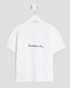 Mini Boys White Luminis Back Print T-Shirt