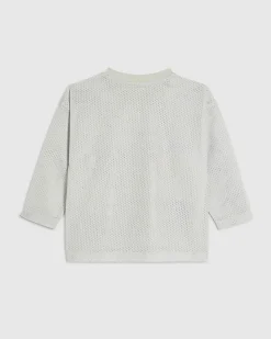 Mini Boys White Mesh Car T-Shirt