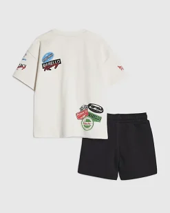 Mini Boys White Motorsport T-Shirt Set