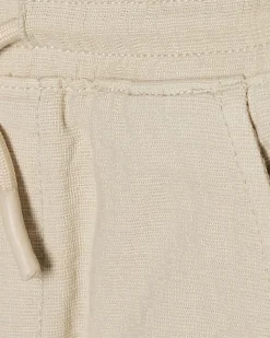 Mini Boys White Textured Polo Shirt